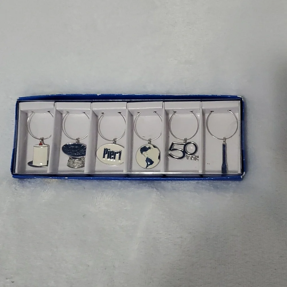 Pier 1 Imports 50th Happy Golden Anniversary Drink Charms